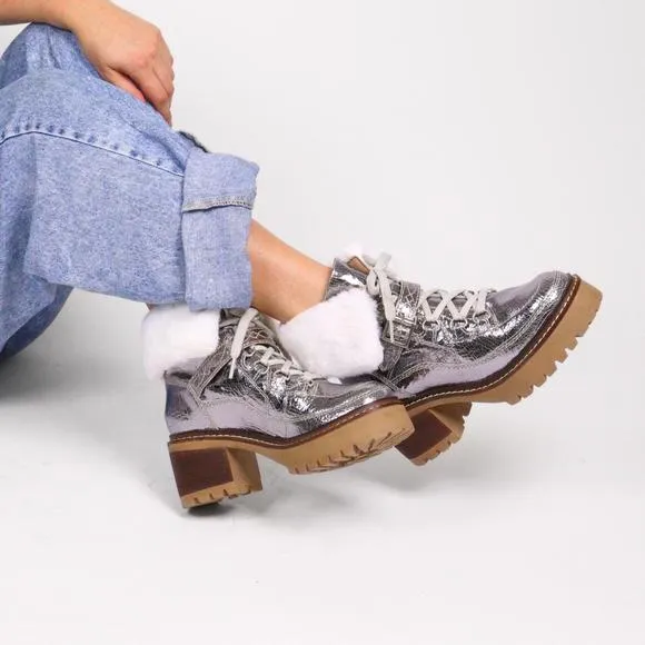 NEW FREE PEOPLE women's cozy jasper hiker in pale pewter