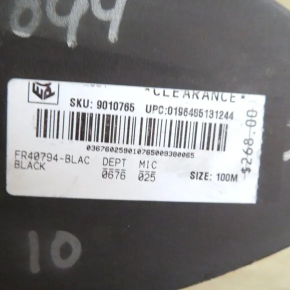 New Frye June Leather Western Bootie Black Women 10B
