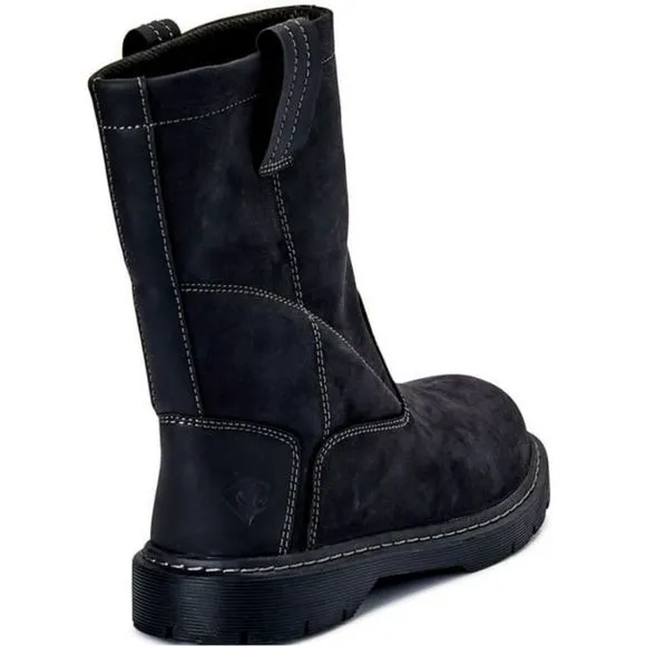 NEW Herman Survivors Men's Theo Pull On Steel Toe Work Boots Black Size 14‎ &amp; 9