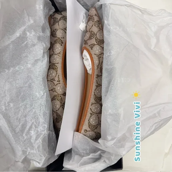NEW Limited Coach Daphne Flat Crystal Woman Shoes CW991 us 5.5