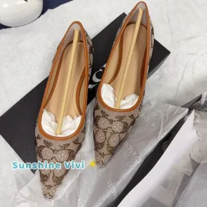 NEW Limited Coach Daphne Flat Crystal Woman Shoes CW991 us 5.5