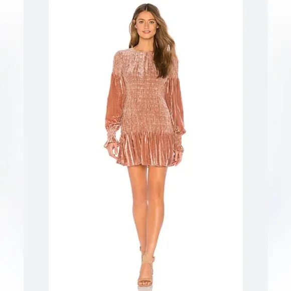 NEW Love Shack Fancy Scarlett Mini Dress Cinnabar Size S