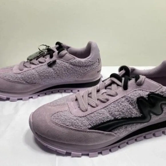 NEW MARC JACOBS Womens The Teddy Joggers Size 10 Sneakers Casual Low-Top Logo
