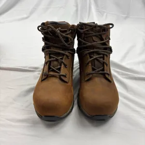 NEW Men's 7 Timberland PRO Work Boots 6 in Hypercharge Brown Lace Up Rubber Sole