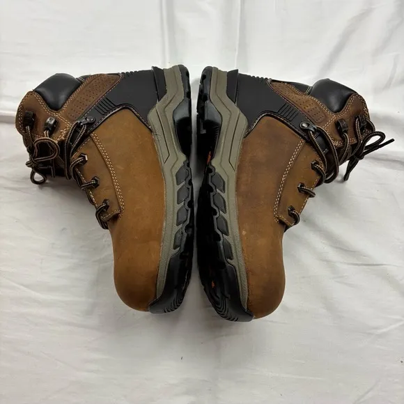 NEW Men's 7 Timberland PRO Work Boots 6 in Hypercharge Brown Lace Up Rubber Sole