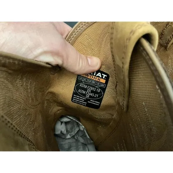 New! Mens ARIAT WORK WorkHog Soft Toe Pull-On Work/Western Boots. Size 15D.