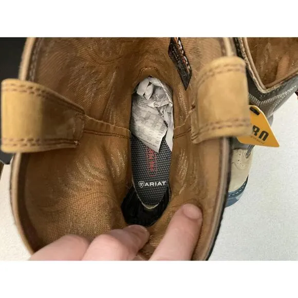 New! Mens ARIAT WORK WorkHog Soft Toe Pull-On Work/Western Boots. Size 15D.
