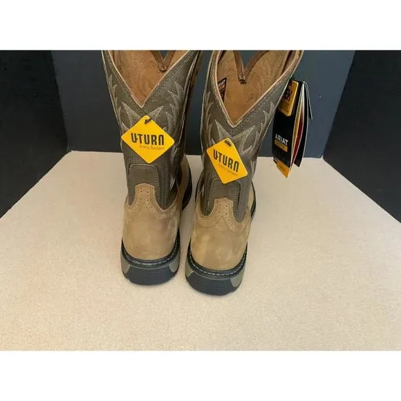 New! Mens ARIAT WORK WorkHog Soft Toe Pull-On Work/Western Boots. Size 15D.