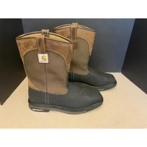 New! Mens Carhartt 11&quot; Rugged Flex® Steel Toe WP Wellington Work Boots. Size 12W