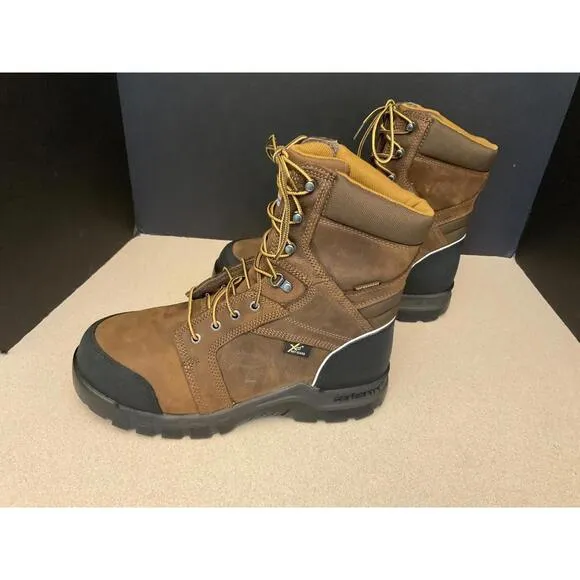 New! Mens Carhartt Rugged Flex WP Met Guard 8&quot; Comp Toe Work Boots. Size 12 Wide