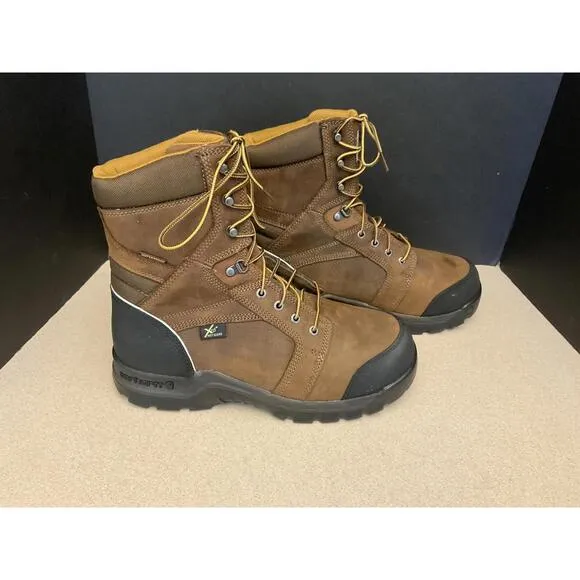 New! Mens Carhartt Rugged Flex WP Met Guard 8&quot; Comp Toe Work Boots. Size 12 Wide