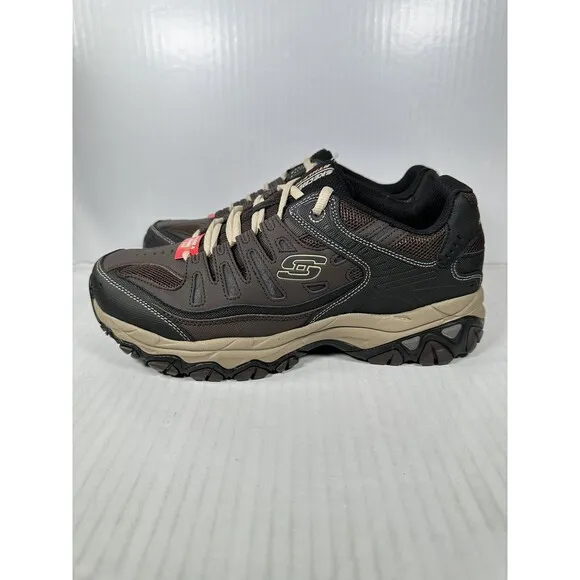 NEW Mens Skechers After Burn M. Fit Shoes Brown #50125EWW/BRTP Size 9 Extra Wide