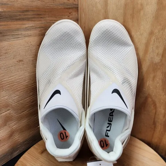 New Nike Go Flyease Womens White Slip On Running Shoes Size 10 Sneakers