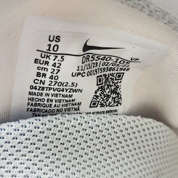 New Nike Go Flyease Womens White Slip On Running Shoes Size 10 Sneakers