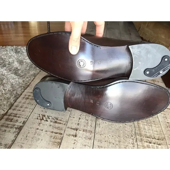 NEW NUNN BUSH Men Brown Leather Loafers Slip On Dress Shoes US 13 M Made Italy