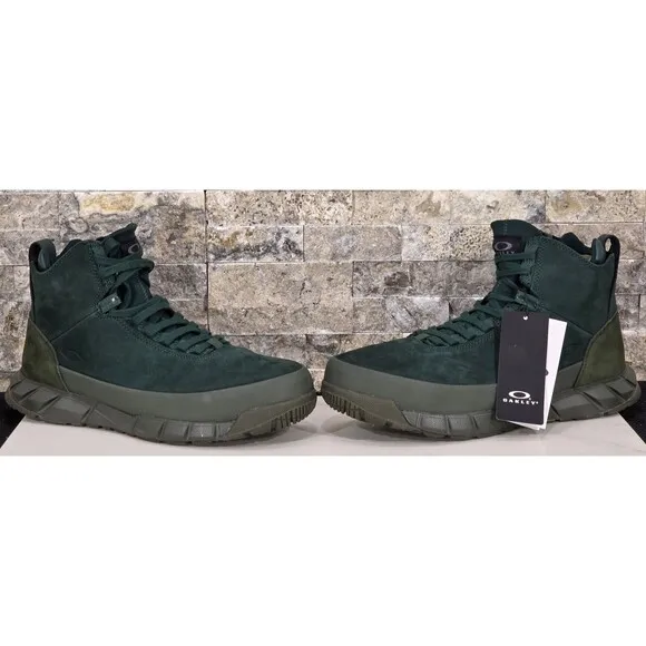 NEW Oakley Men's Coyote Mid Zip Boots Hunter Green Lace-Up Shoes US 14 Outdoor