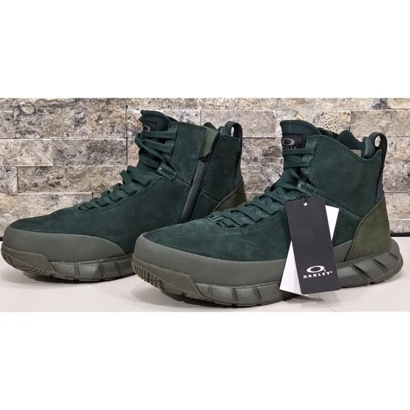 NEW Oakley Men's Coyote Mid Zip Boots Hunter Green Lace-Up Shoes US 14 Outdoor