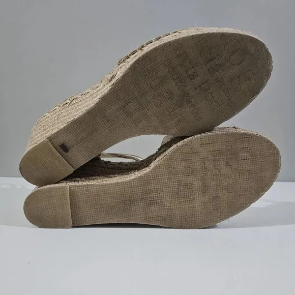 NEW Pedro Garcia Olany Wedge Sandal Espadrille Rose Gold Leather EU 39.5