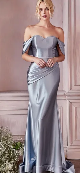 New Purple lavender, black, rose, burgundy off the shoulder long fitted dress