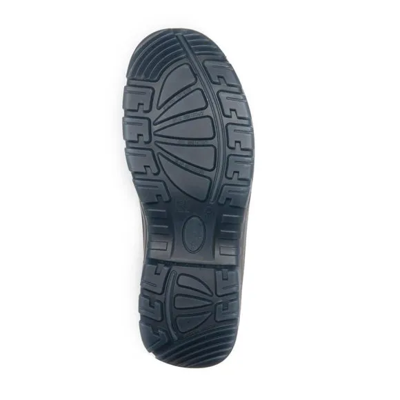 NEW! Rock Rooster - Black 7-inch Zip-Sided Steel Toe Leather Work Boots - Size 5