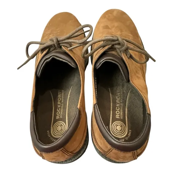 New Rockport Men's Northfield Espresso Nubuck Leather Waterproof Oxford Shoes 13