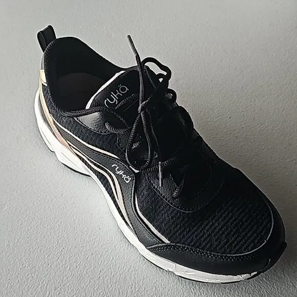 New Ryka Athletic Shoes in Black Blush, Size 10 Wide