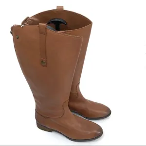 New Sam Edelman cognac high boots real leather9.5