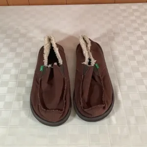 New Sanuk Brown Slip-On Shoes men’s size 12