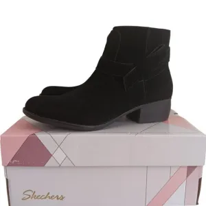 NEW Skechers Women's Texas-Westernville Boot Black Suede Leather Zip Up Size 10