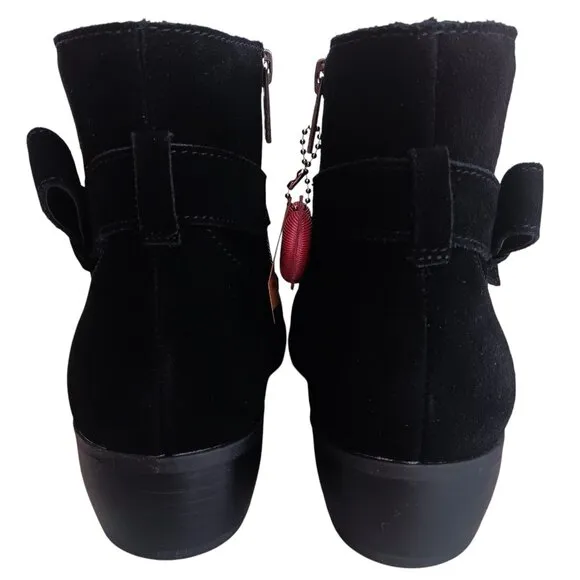 NEW Skechers Women's Texas-Westernville Boot Black Suede Leather Zip Up Size 10