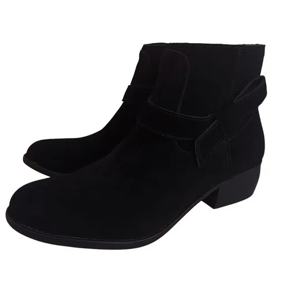 NEW Skechers Women's Texas-Westernville Boot Black Suede Leather Zip Up Size 10