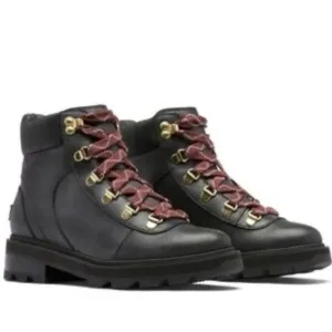 New Sorel Lennox Hiker Boots Women’s Waterproof Black Leather size 8