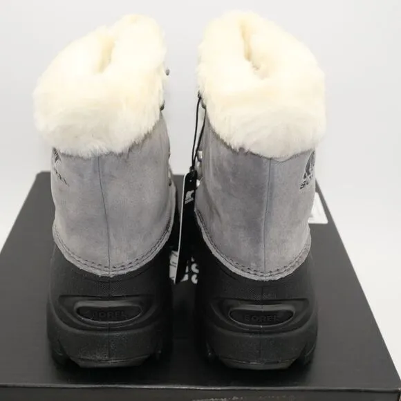 NEW SOREL Women's Snow Angel Quarry Gray Black Insulated WP Snow Boots Size 7