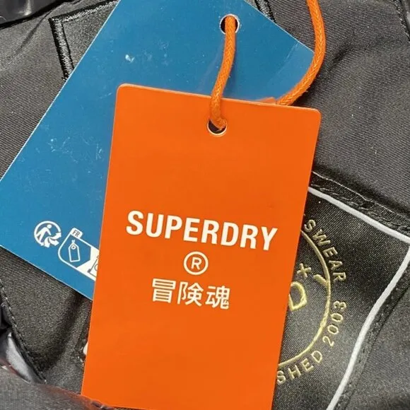 NEW SUPERDRY XPD Everest Parka Black Size S Hooded Insulated Full Zip Coat