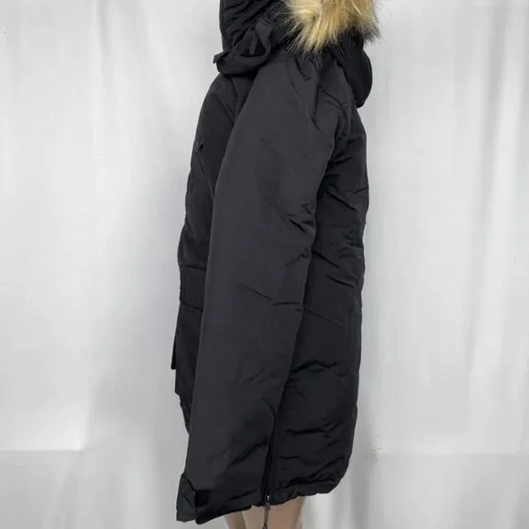 NEW SUPERDRY XPD Everest Parka Black Size S Hooded Insulated Full Zip Coat