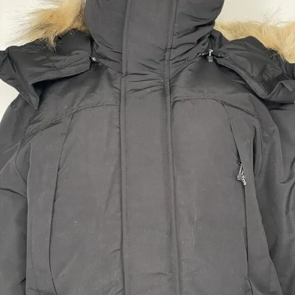 NEW SUPERDRY XPD Everest Parka Black Size S Hooded Insulated Full Zip Coat