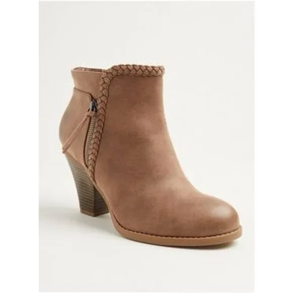 New Torrid Braided Cone Heel Bootie (WW)