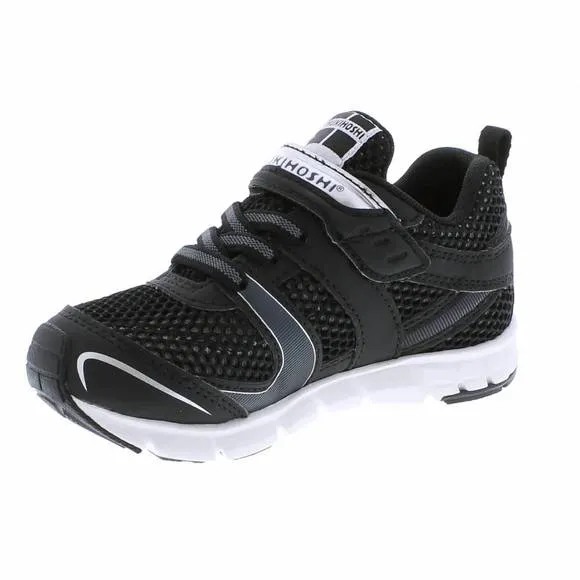 NEW TSUKIHOSHI kids velocity sneaker in black/silver