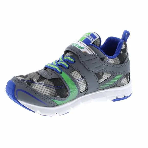 NEW TSUKIHOSHI kids velocity sneaker in grey/camo