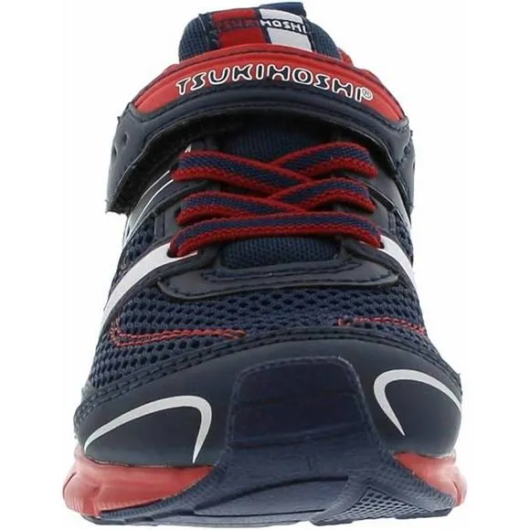 NEW TSUKIHOSHI kids velocity sneaker in navy/red
