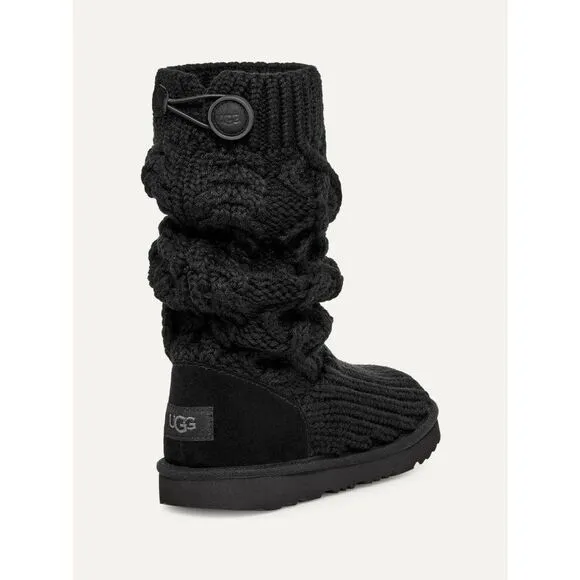 NEW UGG Women’s 6.5/37 Classic Cardi Cable Knit Boots Shoes