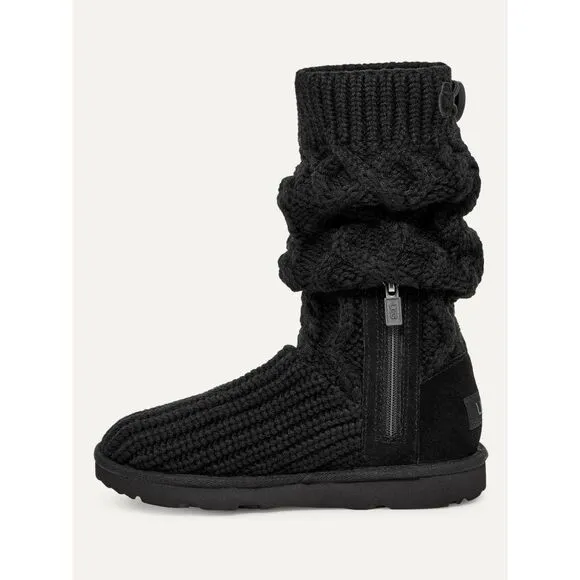 NEW UGG Women’s 6.5/37 Classic Cardi Cable Knit Boots Shoes