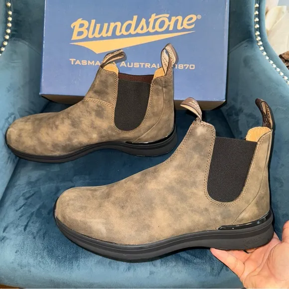 New US size 12 Blundstone Elastic Sided Chelsea Boots Rustic Brown
