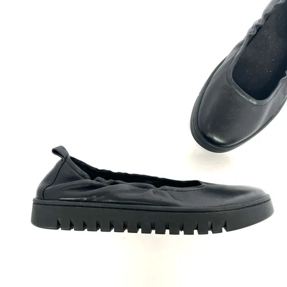 NEW Vionic Uptown Women's Black Leather Ballet Slip-On Shoes Sz 7.5