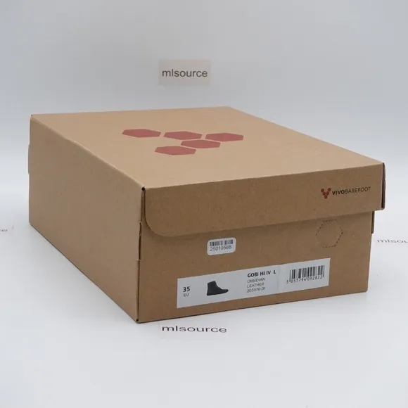 NEW Vivobarefoot Gobi Hi IV Barefoot Boots 203076-01 Black