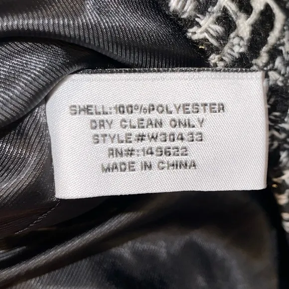 NEW WALTER BAKER Remi Jacket Black White Queen Tweed Moto Jacket Medium