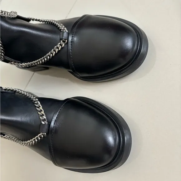 NEW‼️ With box $1,109 CASADEI Ankle Boots with chain details Size EU 36/US 5.5