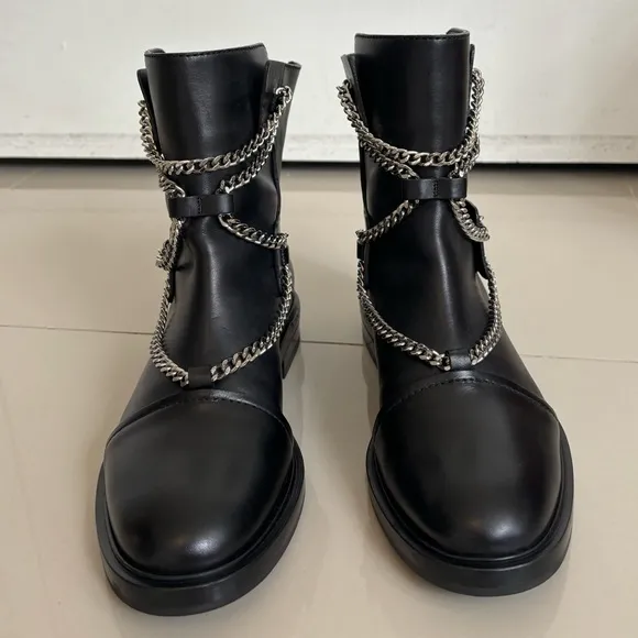 NEW‼️ With box $1,109 CASADEI Ankle Boots with chain details Size EU 36/US 5.5
