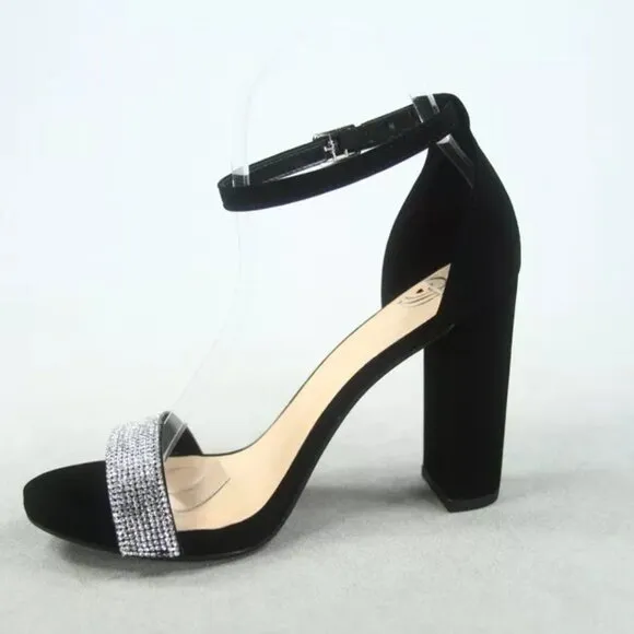 NEW Women's Color Open Toe Ankle Strap Chunky Heel Dress Sandal Shoes