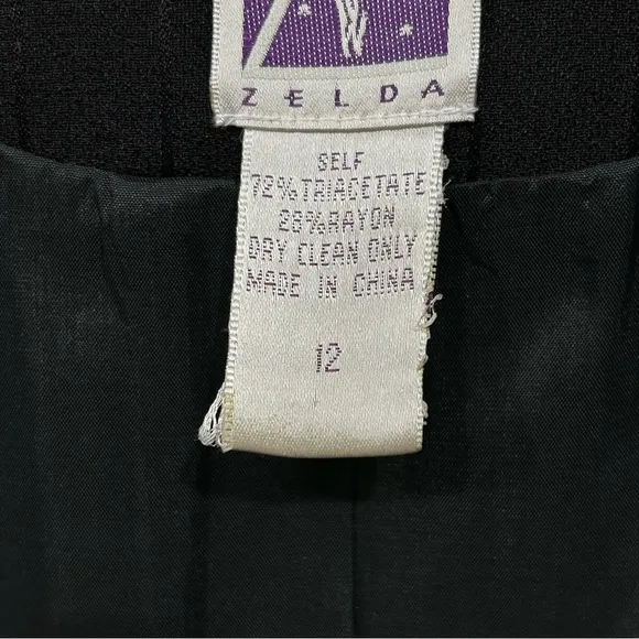 NEW Zelda Alexa Black Pinstripe Longline Car Coat Sz 12 NWT